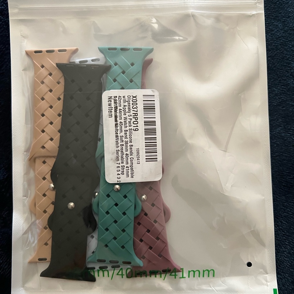 Five pack Monte colored Apple watch bands